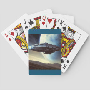 SF Orbiting Spaceship (2) Playing Cards