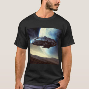 SF Orbiting Spaceship 2 T-Shirt