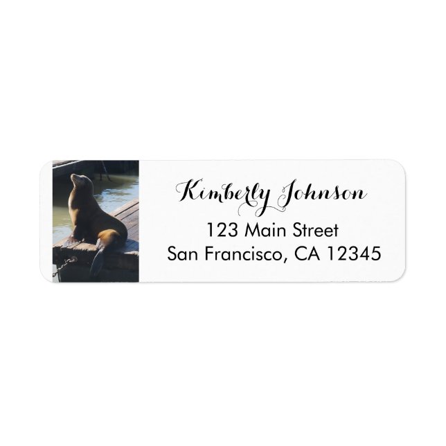 SF Pier 39 Sea Lion #2 Return Address Labels (Front)