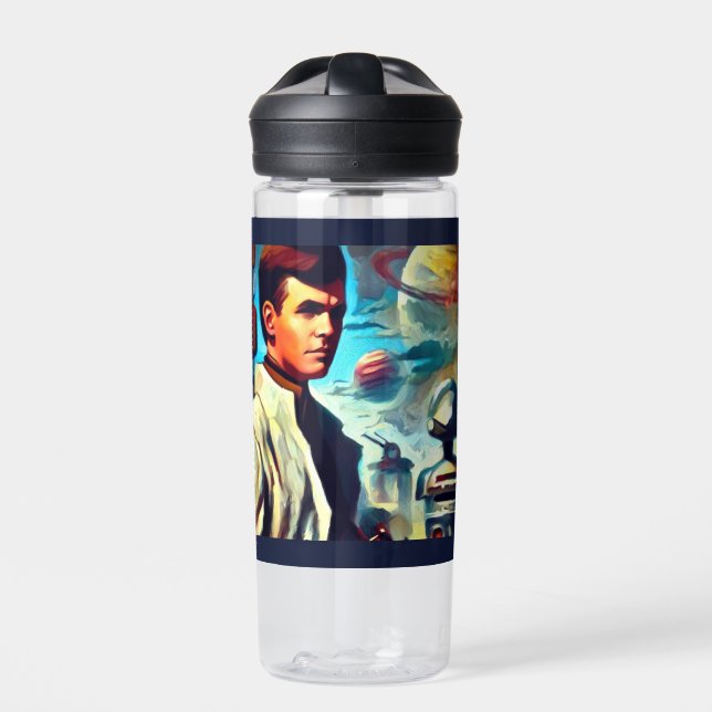 SF Pulp Magazine Cover Style 2 Water Bottle (Front)