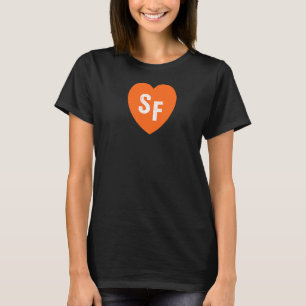 Sf San Fran Love Orange Heart Cute San Francisco C T-Shirt