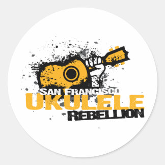 sf Ukulele Logo Classic Round Sticker