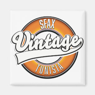 Sfax tunisia vintage style logo magnet