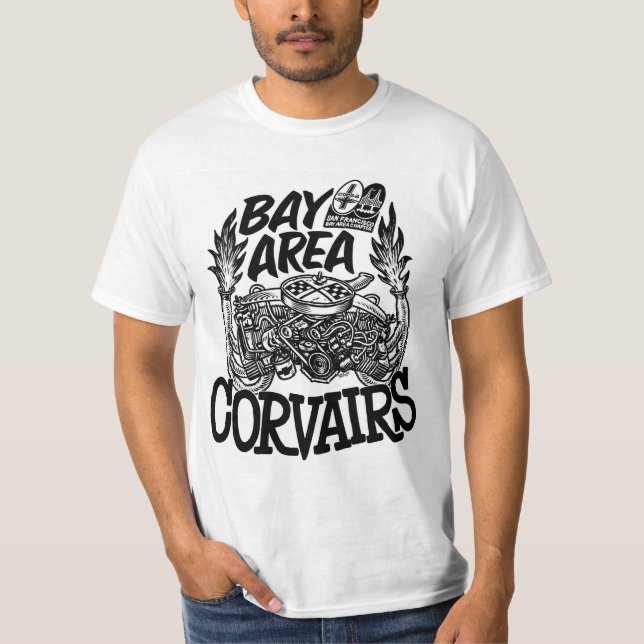 SFBA CORSA Bay Area Corvairs Bard Beach T-shirt (Front)