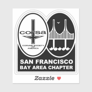 SFBA CORSA Corvair car club transparent decal