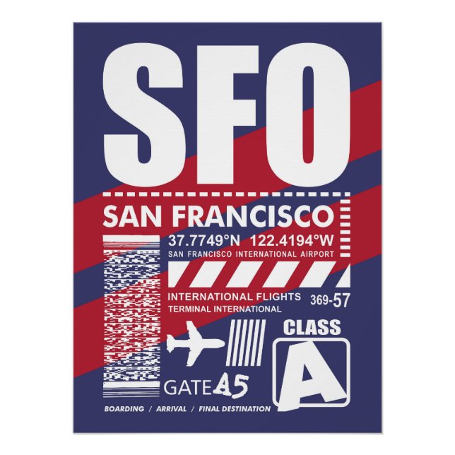 SFO San Francisco Airport Poster (Front)