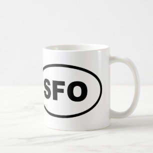 SFO San Francisco oval Coffee Mug