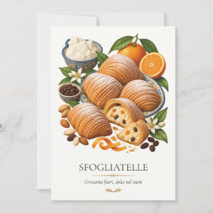 Sfogliatelle – Vintage Italian Dessert Invitation