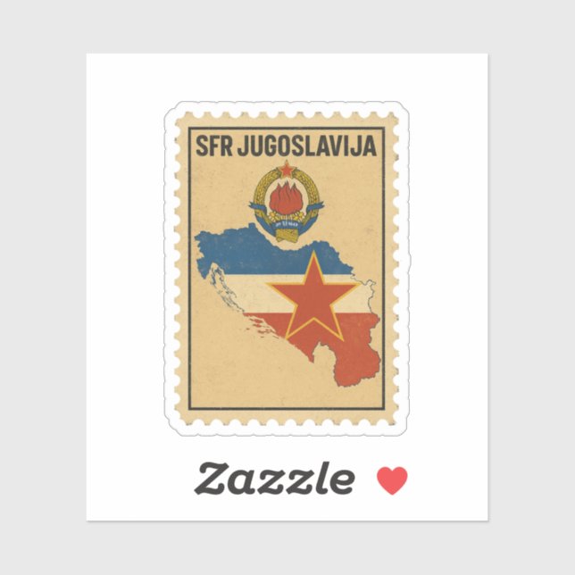 SFR Yugoslavia Vintage Socialist Map Stamp (Sheet)
