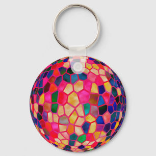 SG Light Red Glowing Crystal Ball Key Ring