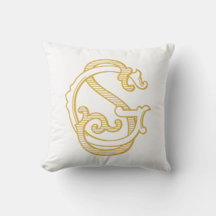 SG Monogram or GS Monogram Throw Pillow