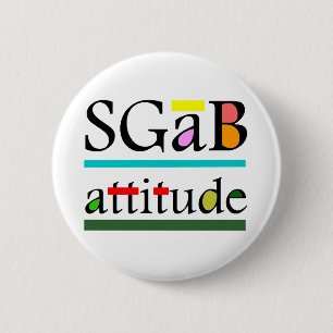 Sgab attitude 6 cm round badge
