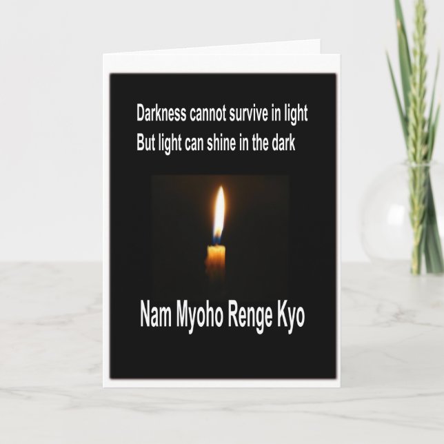 SGI Buddhist Encouraging Card - Light in Darkness (Front)
