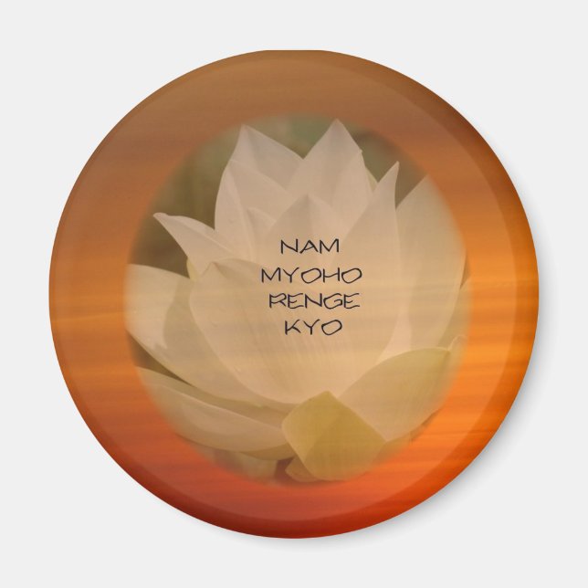 SGI Buddhist Magnet - Round (Front)