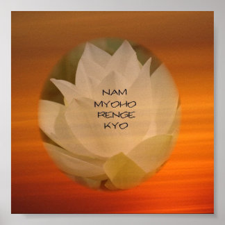 SGI Buddhist Poster - Lotus "Nam Myoho Renge Kyo"