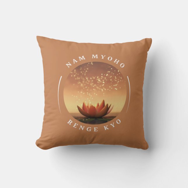 SGI Buddhist Throw Pillow - Nam Myoho Renge Kyo (Front)