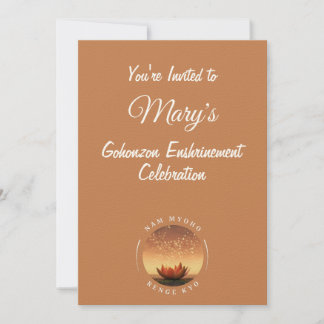 SGI Gohonzon Enshrinement Celebration Invitation
