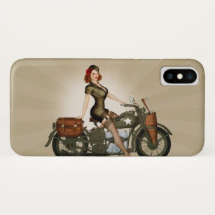 Sgt. Davidson Army Motorcycle iPhone X Case