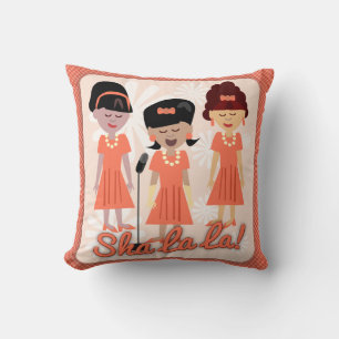 Sha La La Sixties Girl Group Cartoon Cushion