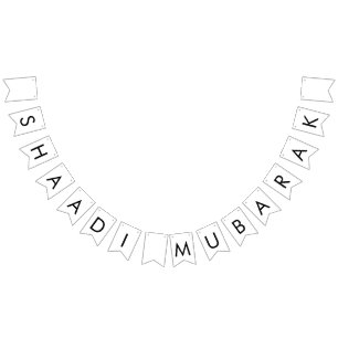Shaadi Mubarak Pennant Bunting Banner