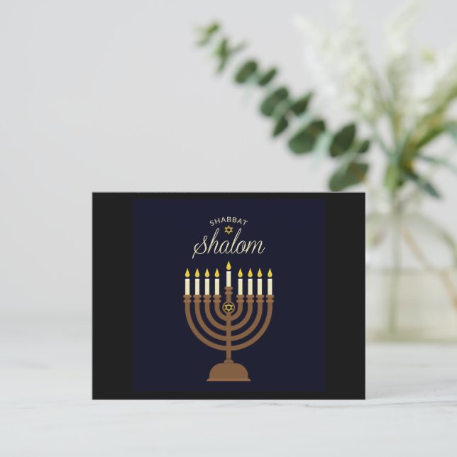 Shabat Shalom Postcard (Standing Front)