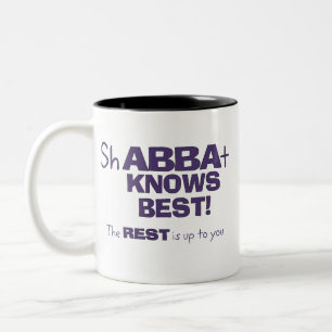 ShABBAt Abba Knows Best Two-Tone Coffee Mug