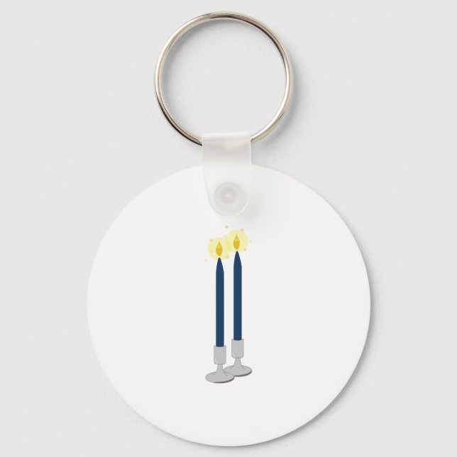 Shabbat Candle Key Ring (Front)