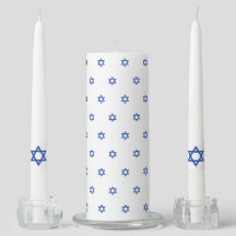 Shabbat Candle Lighting Star of David Candle Set