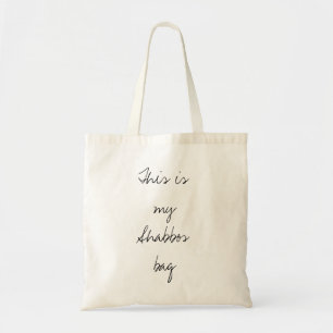 Shabbat canvas tote bag