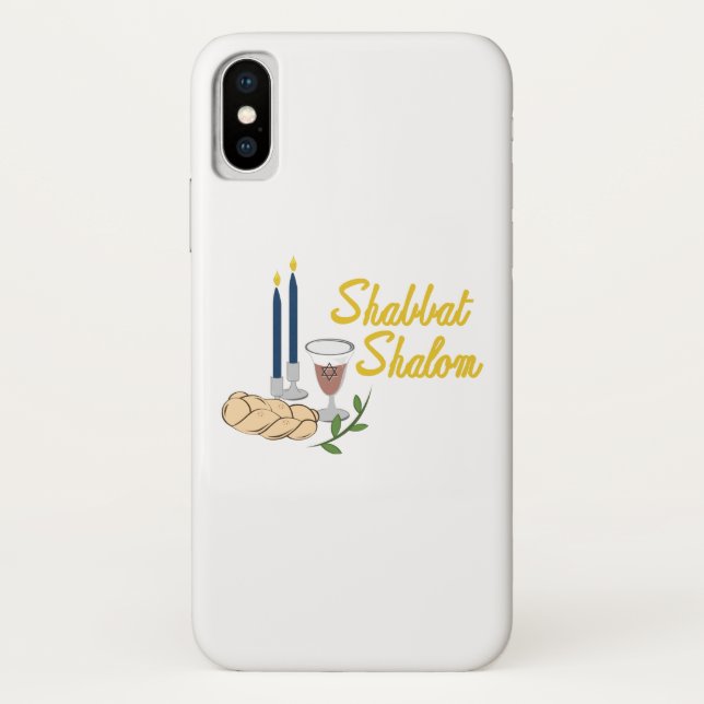 Shabbat Shalom Case-Mate iPhone Case (Back)
