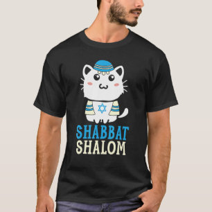 Shabbat Shalom Cat Holy Day Judaism Yom Kippur 1 T-Shirt