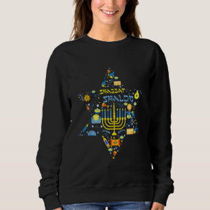 Shabbat Shalom Israelite Jewish Oy Vey Sweatshirt