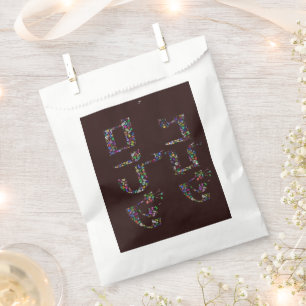 Shabbat shalom made with Gemstones in All Colours Favour Bag