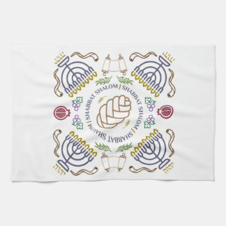 Shabbat Shalom Modern Hand Towel