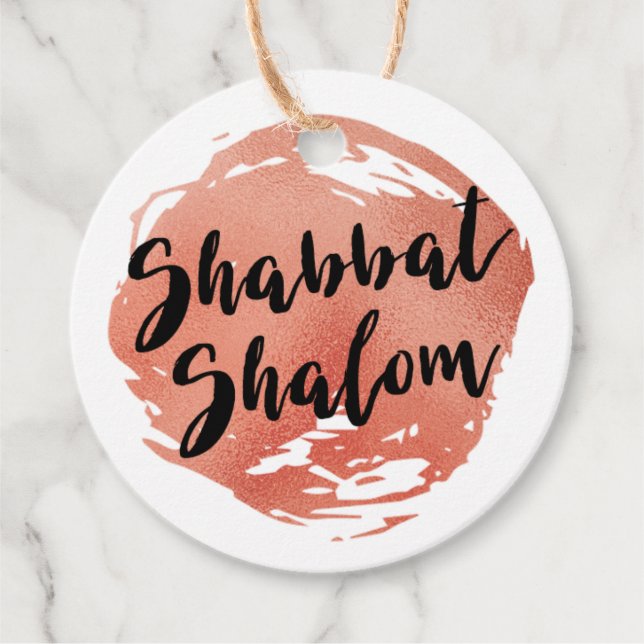 Shabbat Shalom Personalised Tag (Front)