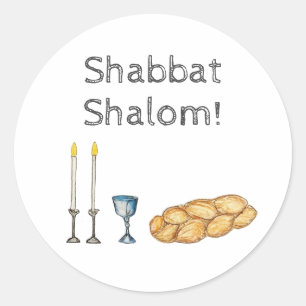 Shabbat Sketch Sticker