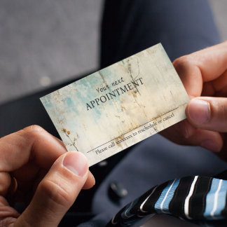 Shabby and rustic vintage appointment reminder