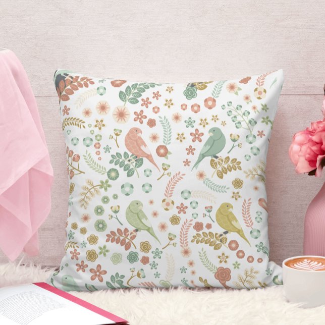 Shabby Birds & Branches Cushion (Creator Uploaded)