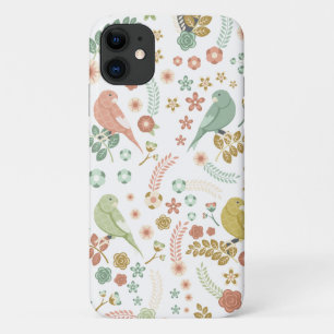 Shabby Birds & Branches White  iPhone 11 Case