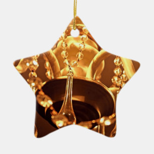 Shabby Chandelier Bling 1-Gold STAR ORNAMENT