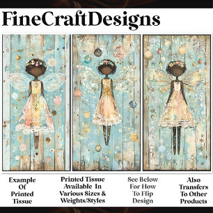 Shabby Chic African American Angels AM2 Decoupage Tissue Paper