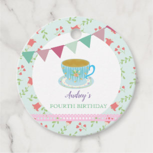 Shabby Chic Afternoon Tea Party Birthday Cute Favour Tags