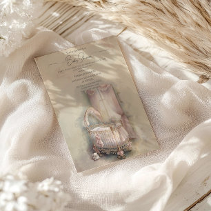 Shabby Chic baby crib Baby Shower Invitation