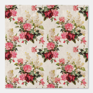 Shabby Chic Beige Antique Vintage Roses & Florals Wallpaper
