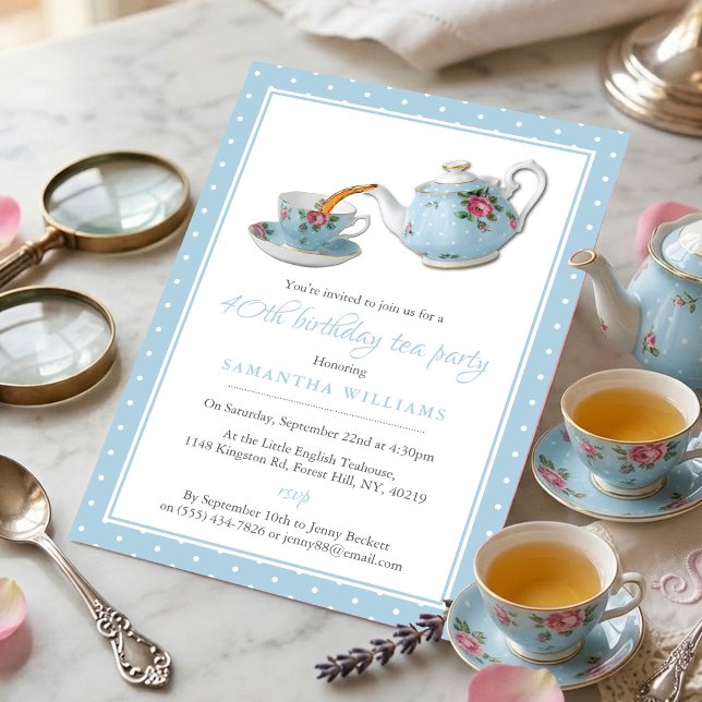 Shabby Chic Birthday Tea Party Invitation (Creator Uploaded)