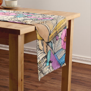 Shabby Chic Book File Illustration Table Runner