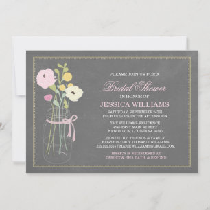 Shabby Chic Bridal Shower   Pink Invitation