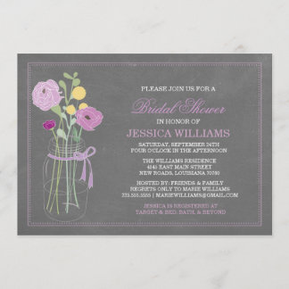 Shabby Chic Bridal Shower | Purple Invitation