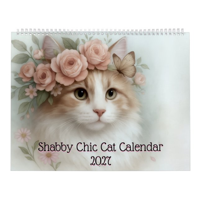 Shabby Chic Cat Calendar 2027 (Cover)