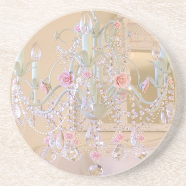 Shabby Chic Chandelier Coaster (Front)